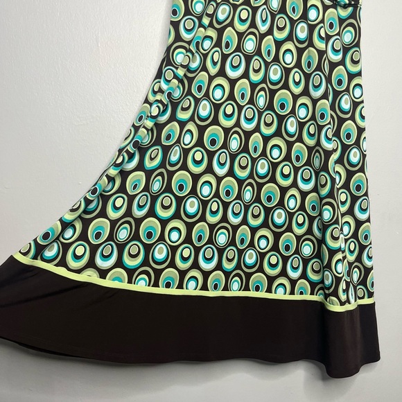 Studio 1 Y2K Geometric Polka Dot V Line Fit Flare Dress Z - Picture 5 of 7